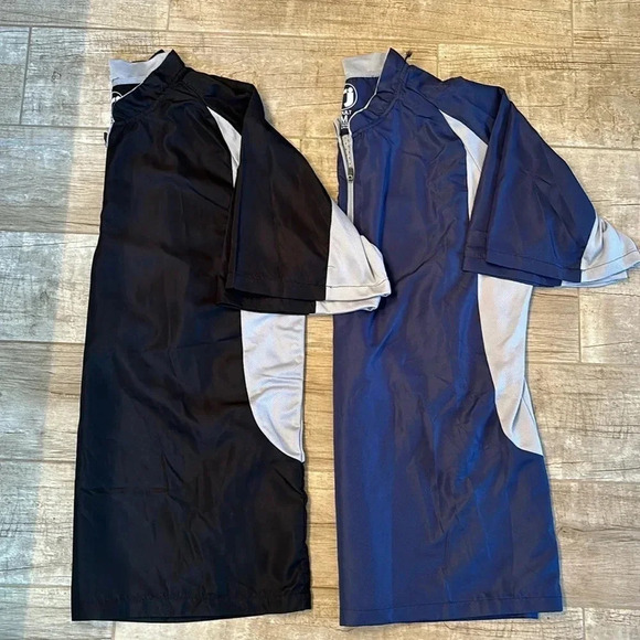 RJ sports black and blue baseball or golf lightweight jacket - Picture 1 of 3